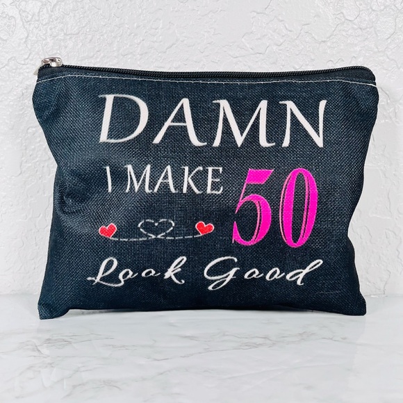 Source Unknown Handbags - Denim Canvas "I Make 50 Look Good" Pouch
